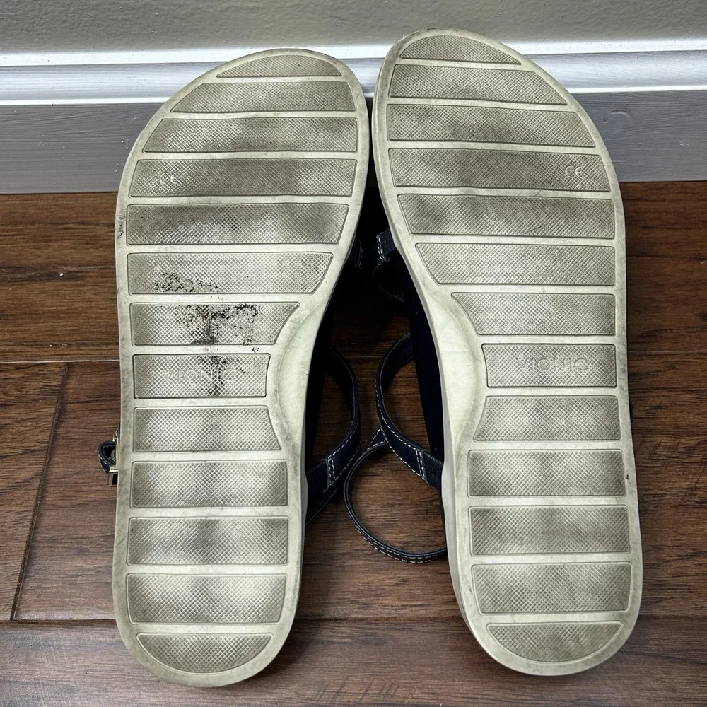 Vionic Sandals Womens Size 10M Leather Strappy Buckle Comfort Orthopedic Shoes